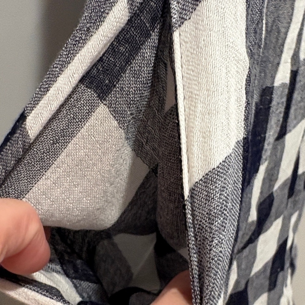 Final Touch Navy and White Checkered Romper - Picture 5 of 7